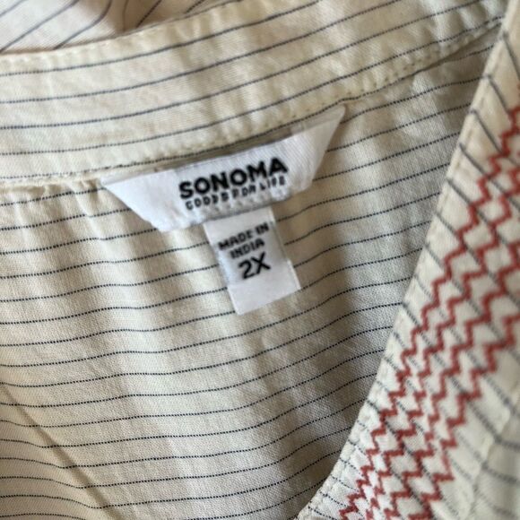 Sonoma split neckline ombré tunic with tab sleeves size 2X - Picture 6 of 6